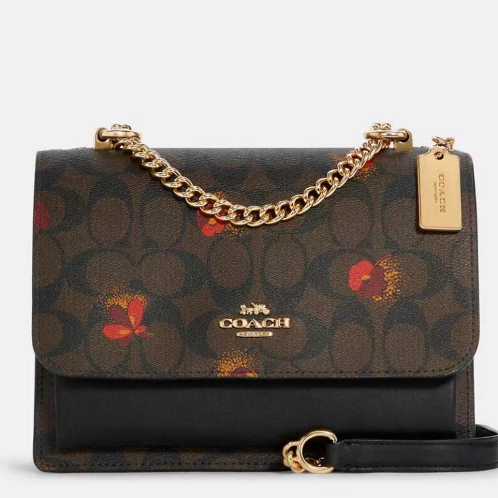 Coach Klare Crossbody Bag In Signature Canvas With Pop Floral Print